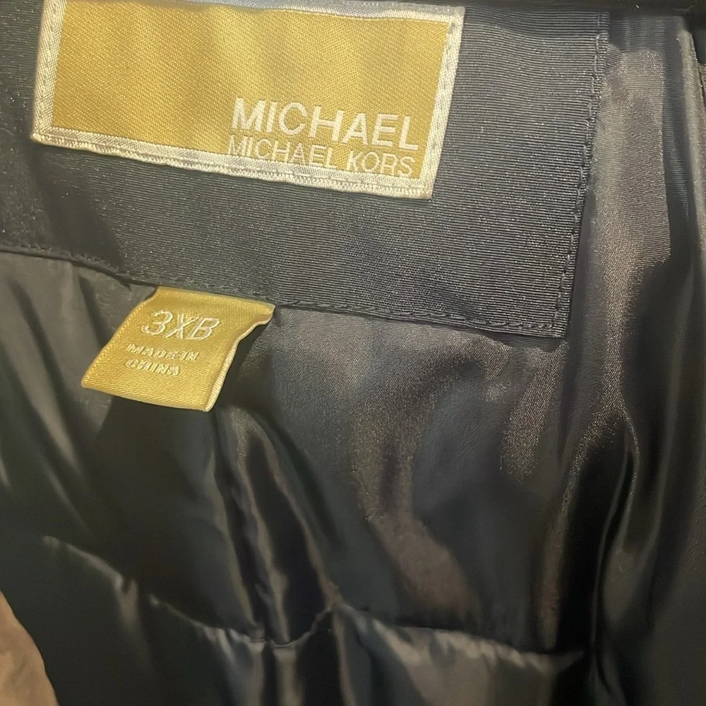 MICHAEL KORS Heavyweight Hooded Snorkel Parka 3XB BLUE‎
